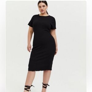 Torrid Classic Black Midi Dress